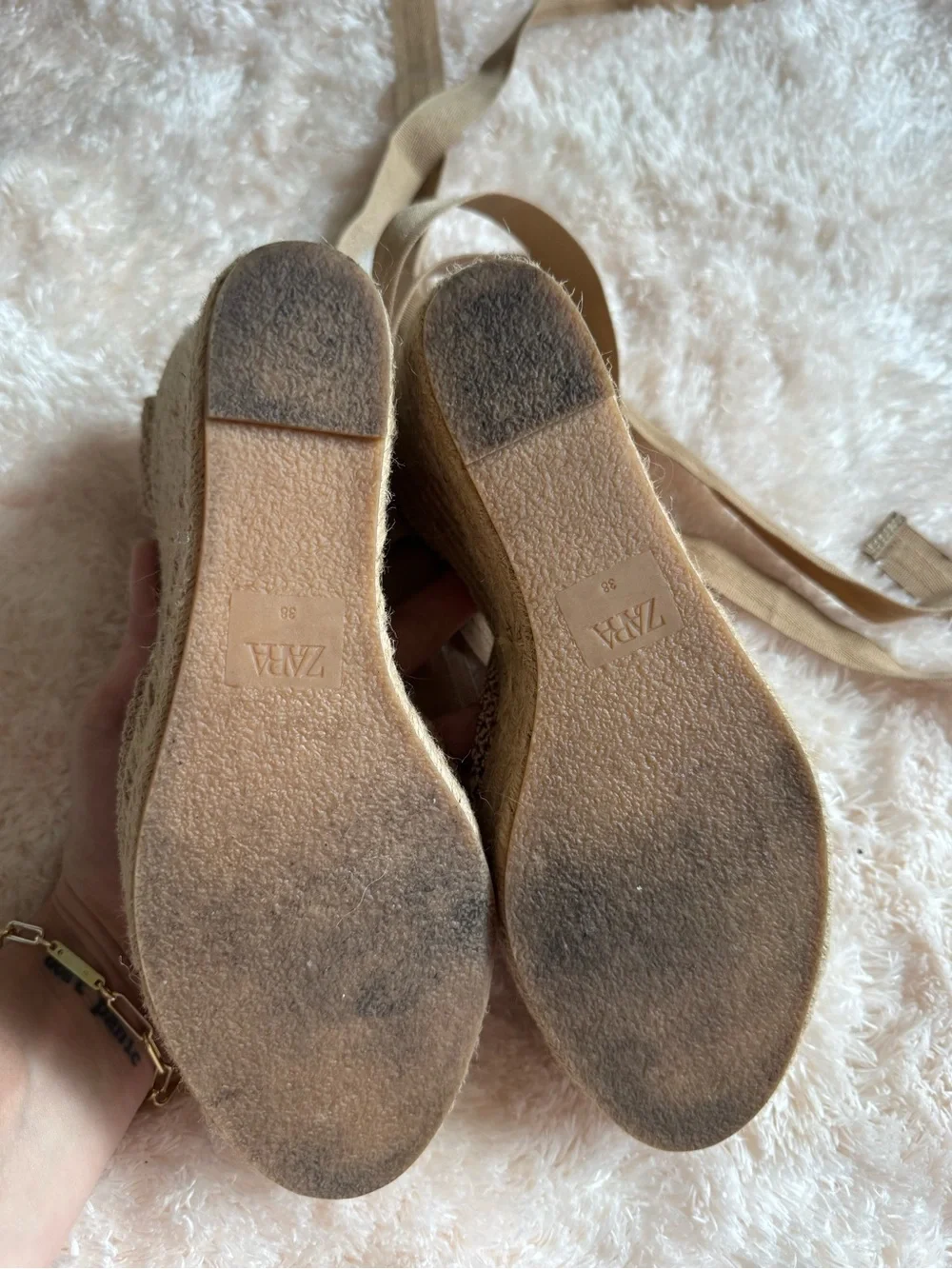 Zara Espadrille Wedge with Ankle Tie